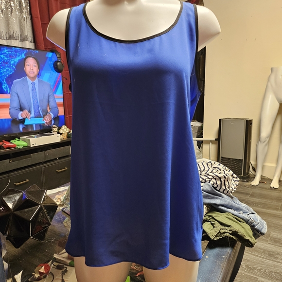 Express Tops - Express Blue Backless Top